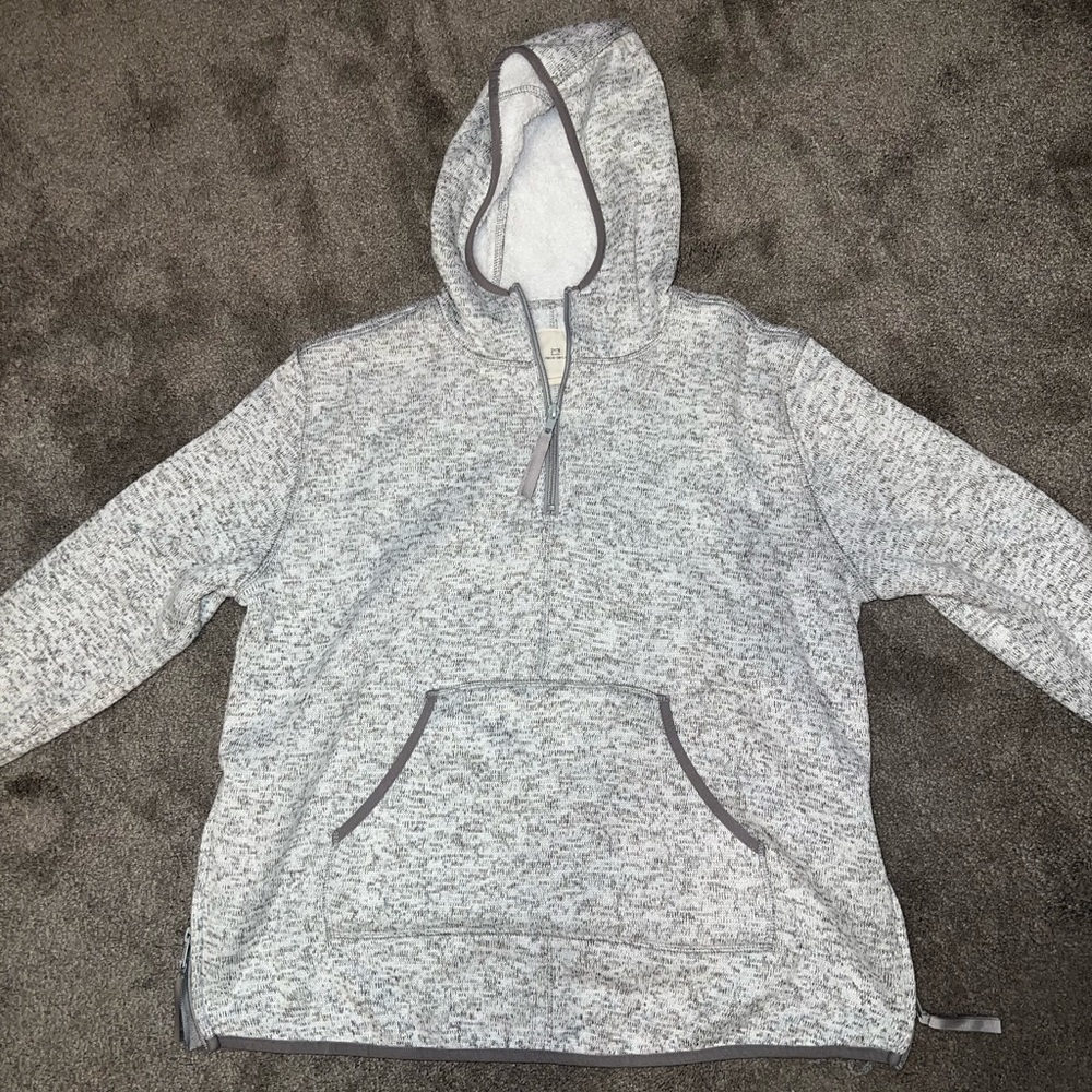 sherpa lined quarter zip sweatshirt